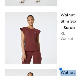 Walnut Women's Slim Scrub Top